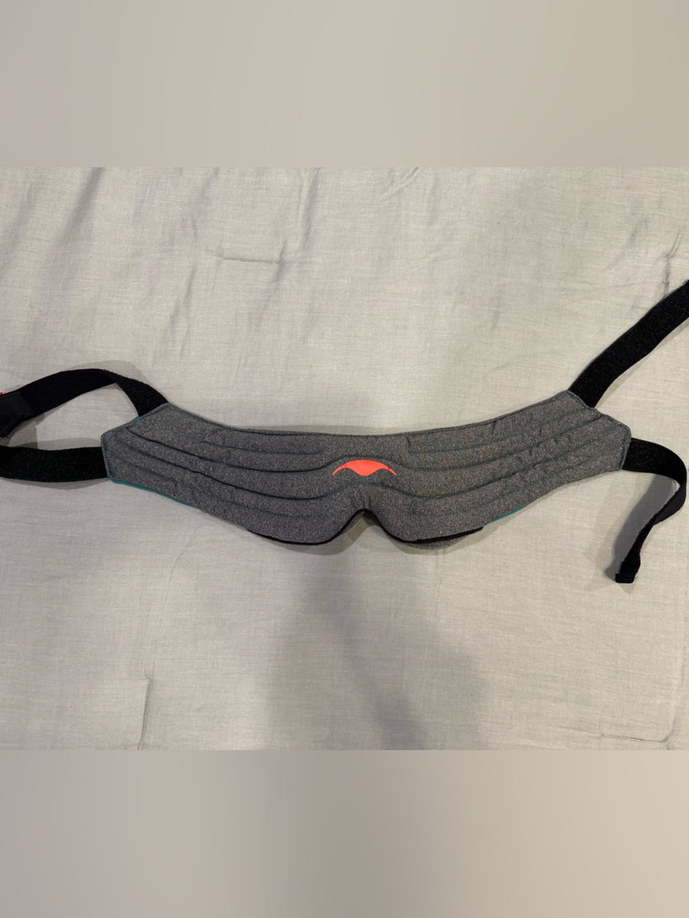 Women's Gray Contoured Sleep Mask with Adjustable Strap
